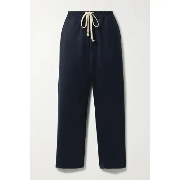 Nili Lotan Aida Wool-Blend Twill Pants in Blue - Picture 2 of 14